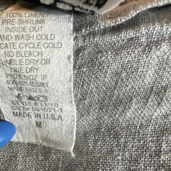 Becasa Womens Linen‎ Wide Leg Pants Size M Gray Beachy Lagenlook Bohemian Travel - Picture 5 of 7